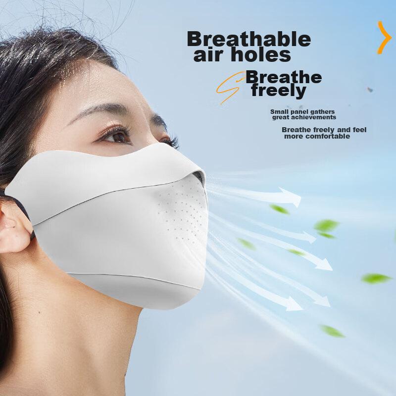 Li-Ning Sun Protection Face Mask for Men And Women, Ice Silk UV-Resistant 3D Sunshade Mask for Running, Cycling, Breathable with Eye Protectio