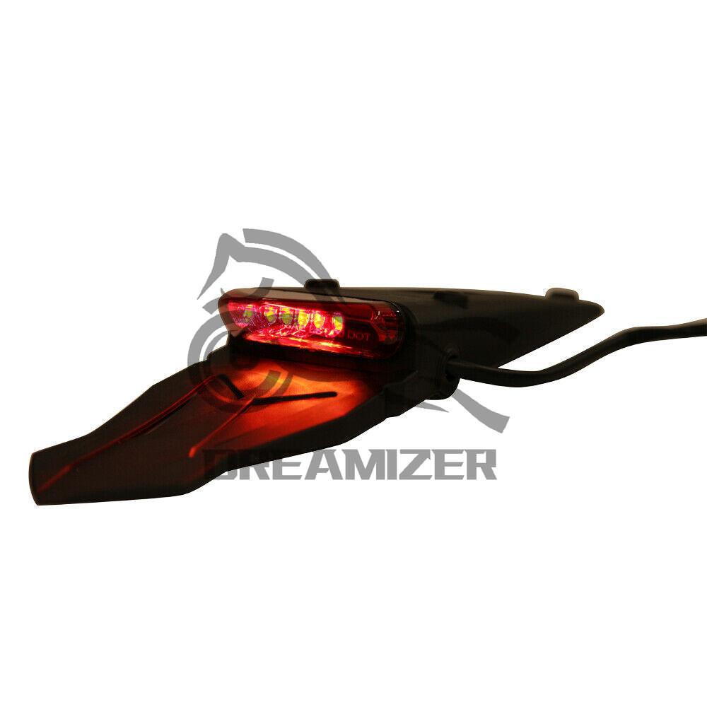 Lampă spate de frână pentru apărătoare spate pentru motocicletă, 12 LED-uri, pentru Off Road Enduro Dirt Bike, capac universal pentru roată, apără noroi spate