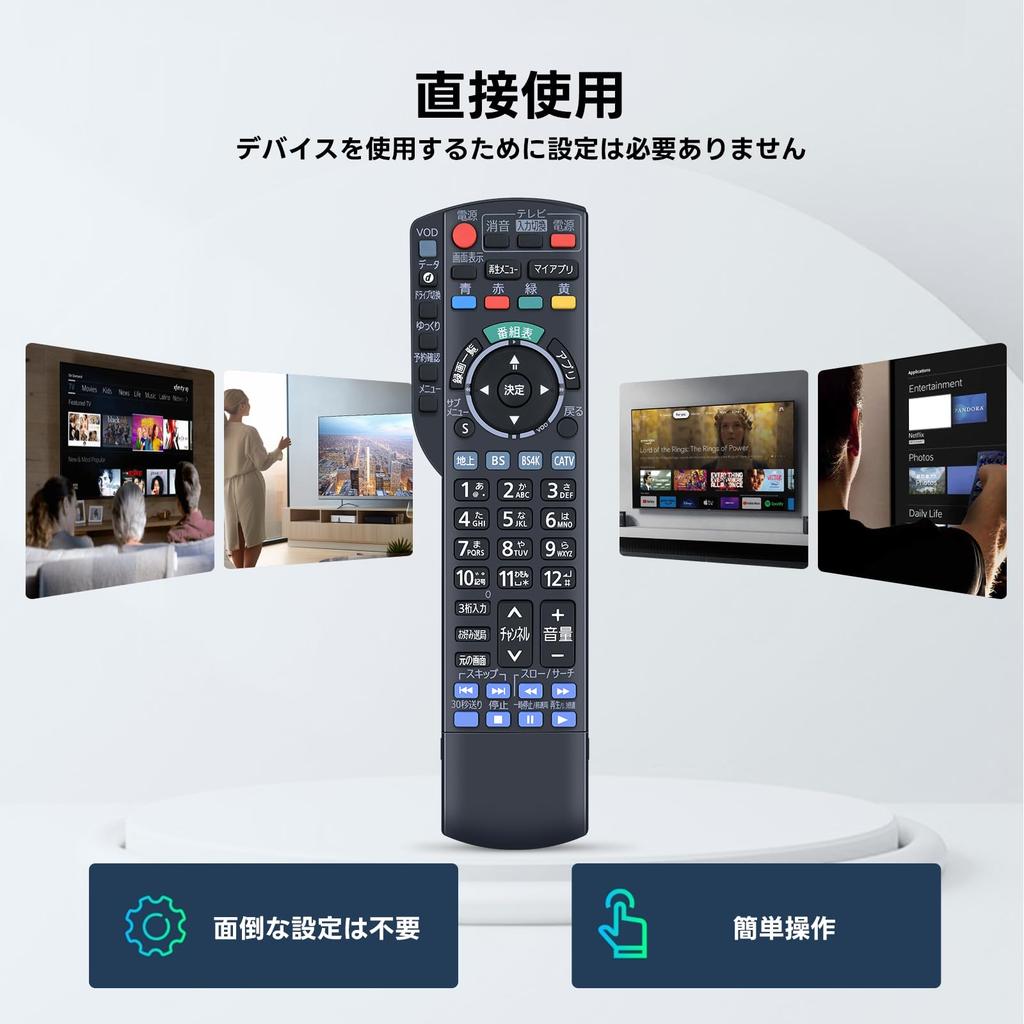 Tuner Remote Control N2QAYB001270 for Panasonic, Panasonic Remote Control for Viera, CATV Remote Control for 4K, Panasonic TV Remote Control