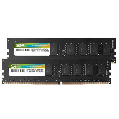 Memória para PC Desktop Silicon Power 16 GB x 2 288 pinos CL19 SP032GBLFU266X22 DDR4-2666 (PC4-21300) 1,2 V
