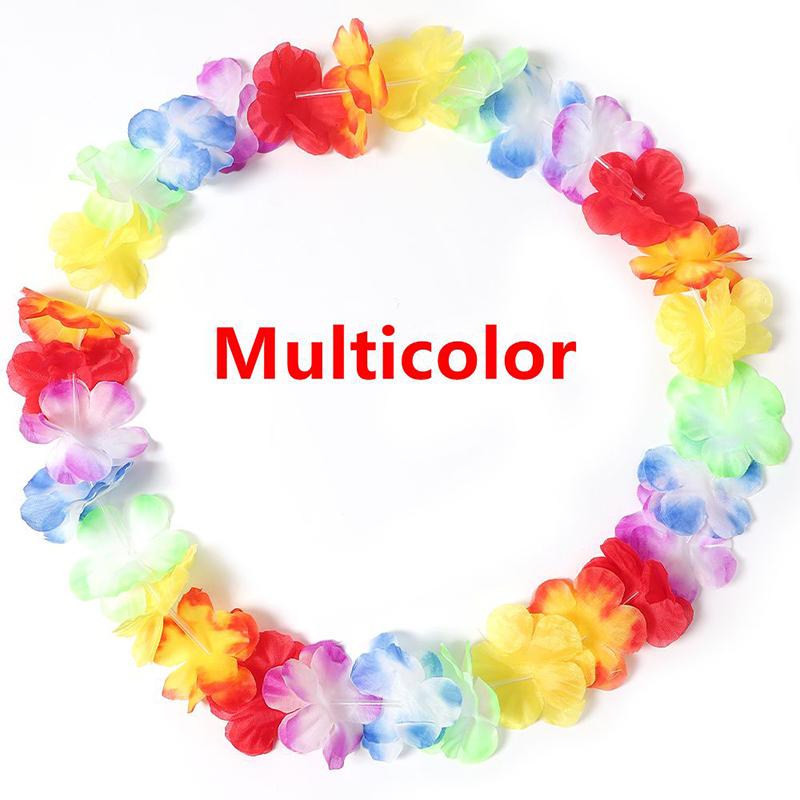 

1/2 шт. Разноцветная гирлянда из тропических цветов Гавайский баннер из цветков гибискуса для гавайского дня рождения Гавайский летний пляжный декор 1Pcs разноцветный