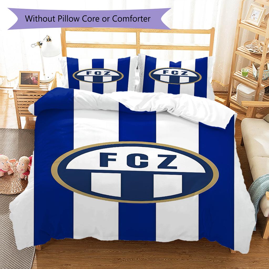 FC Luzern  Pattern Bedding Quilt Set Quilt Cover Pillowcase Home Decoration Birthday Gift (1 * duvet cover + 2 * pillowcase, without core)