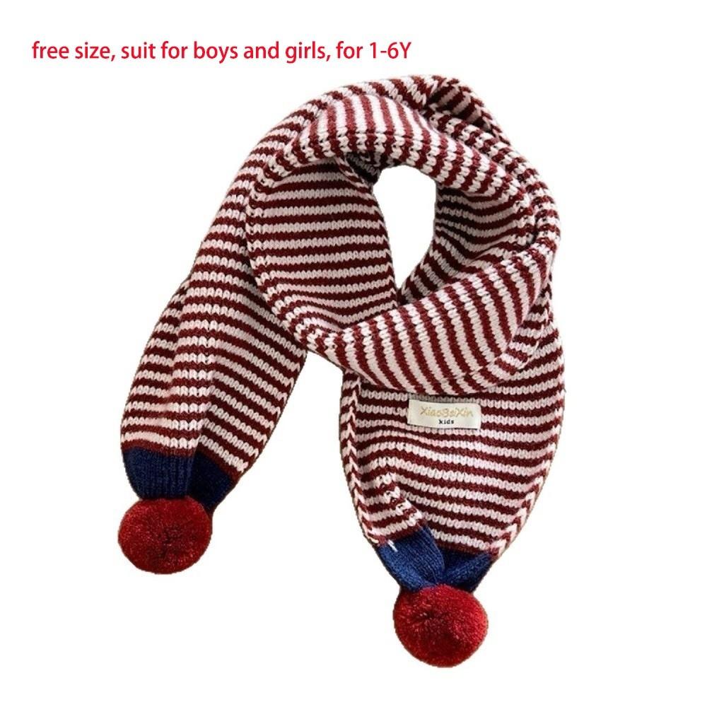 Thick Warm Knit Knit Striped Scarf Striped Pattern Toddler Scarf  Winter Outdoor Play