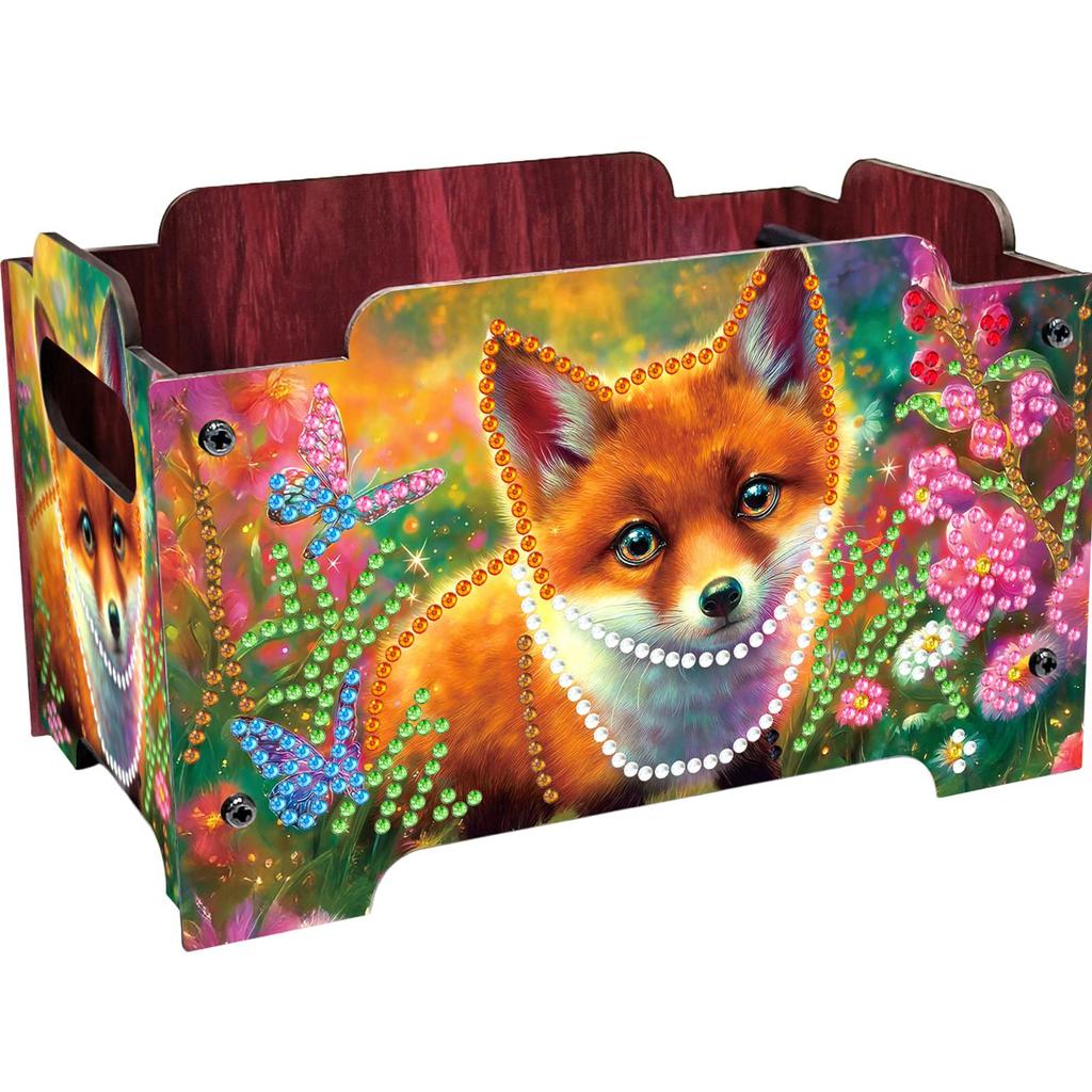 DIY Diamond Painting Crystal Mosaic Storage Container Wooden Crystal Storage Handbag Kit Handmade Storage Clutch for Home Decor