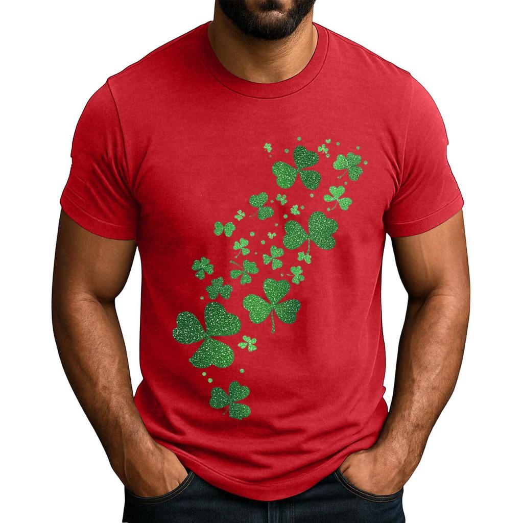 Men's  Popular T-shirt Printed Round Neck Short Sleeve T-shirt