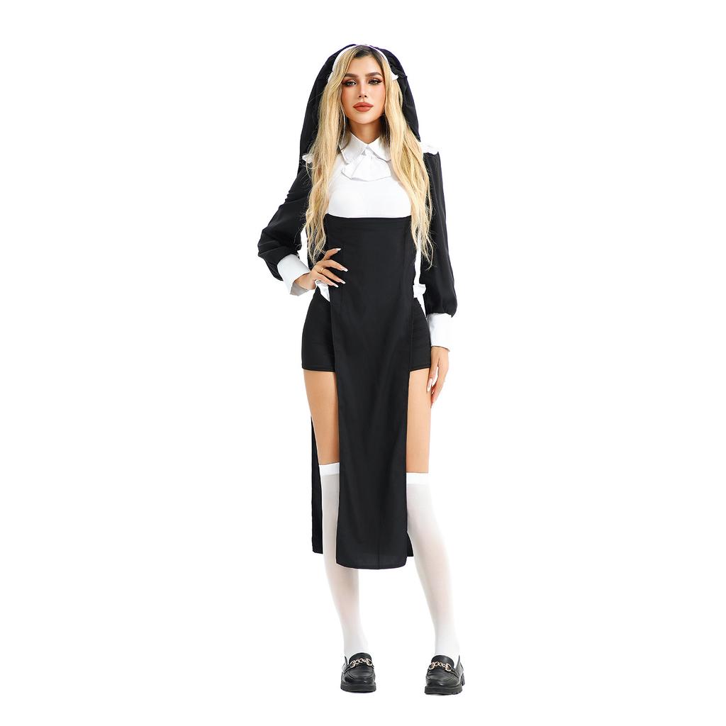 Halloween Costume Grim Reaper Show Stage Nun Costume Sexy Babes Skinny Maid Plus Size Robe