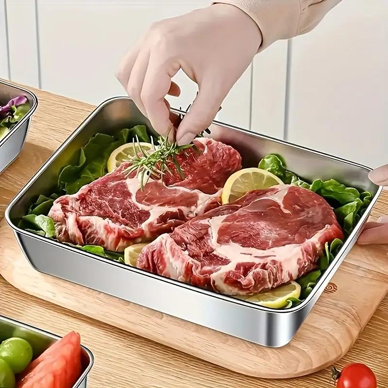 Stainless Steel Food Storage Container Set Stackable Container with Sealed Lids for Meal Preparation and Kitchen Organization