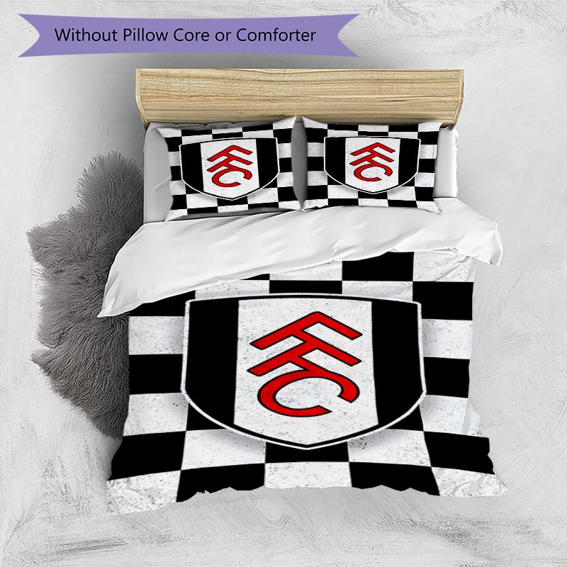 3pcs Football Team (38) Design Cover Set - HD Printed Bedding with 1 Cover and 2 Pillowcases - Perfect for Home and Dorm Decor