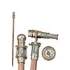 Brass Walking Cane with Telescope & Compass  Steampunk Victorian Gift for Men - Handmade Working Nautical Walking Stick
