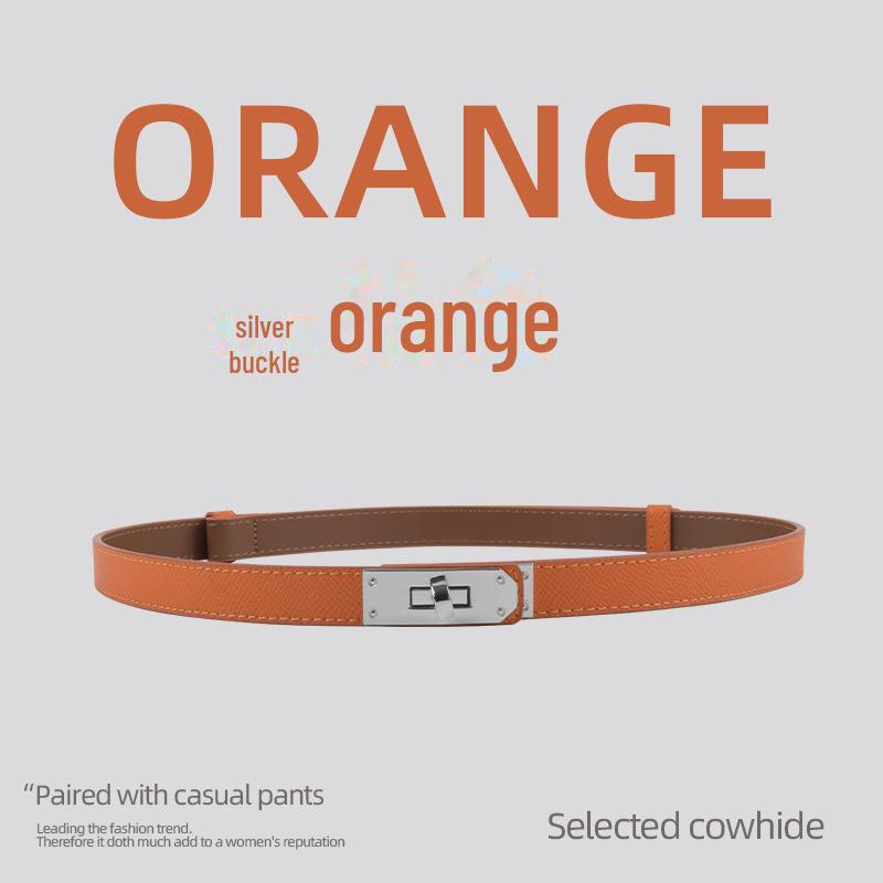 Vintage Stil Echtes Leder Damen Skinny Taillengürtel zur Kleiderdekoration