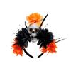 Dark Halloween Skull Headband Simulation Flowers Day of The Dead Headband  Festive Decorations