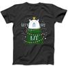 Let's Get Lit Niedlicher Eisbär Weihnachtspyjama T-Shirt, Sweatshirt Hoodie für Herren, Damen, Kinder