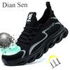 Sicherheitsschuhe für Herren Stahlkappe Sneaker Anti-Smash Anti-Puncture Arbeitsstiefel Bequeme Herren Industrie- & Bauschuhe