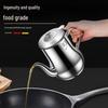 Stainless Steel Leak-Proof Oil Can with Filter, Large Capacity Kitchen Storage Bottle