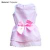 Yousheng Puppy Dress Plaid Printing Bow-knot Decor Apparel Two-legged Dog Costume Skirt for Summer