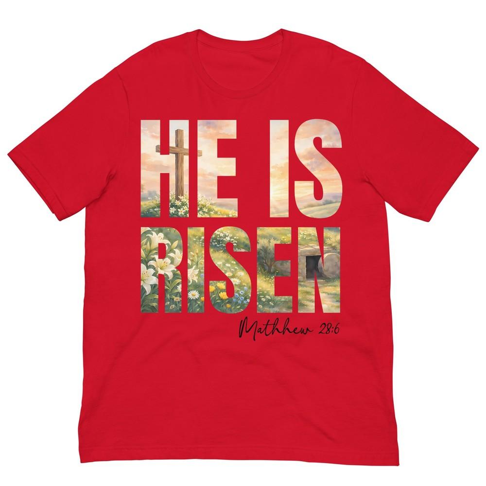 He Is Risen Boho Easter Christian Jesus TShirt S