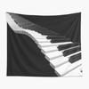 Piano Keys Tapestry Creative Musical Notes Tapesrties Decor Living Room Bedroom Wall Hangings Art Black and White Tapestry