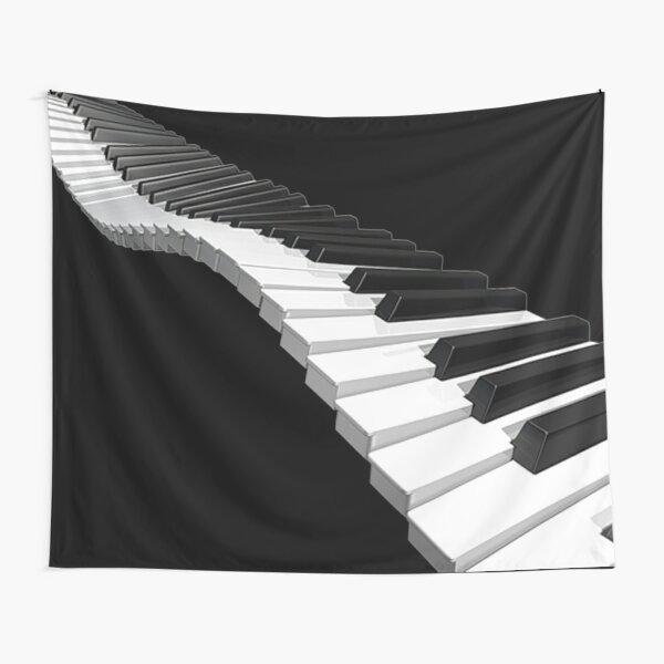 Piano Keys Tapestry Creative Musical Notes Tapesrties Decor Living Room Bedroom Wall Hangings Art Black and White Tapestry