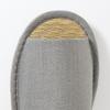 MUJI Igusa Open Size 84774522 Slippers, Front, Gray, 23.5 Cm,