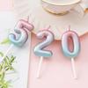 Happy Birthday Cake Decorated Interstellar Digital Colorful Candle Children's Delicate Candy Color 0-9 Number Candle Party Decor