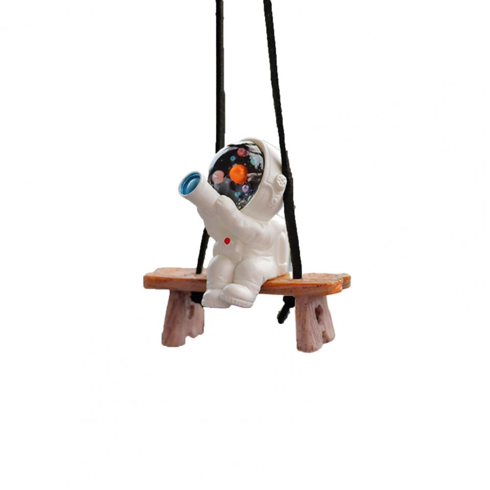 Gilrls Car Pendant Cute Astronaut Swing Auto Rearview Mirror Hanging Ornaments Interior Decoraction Spaceman Hanging Decoration