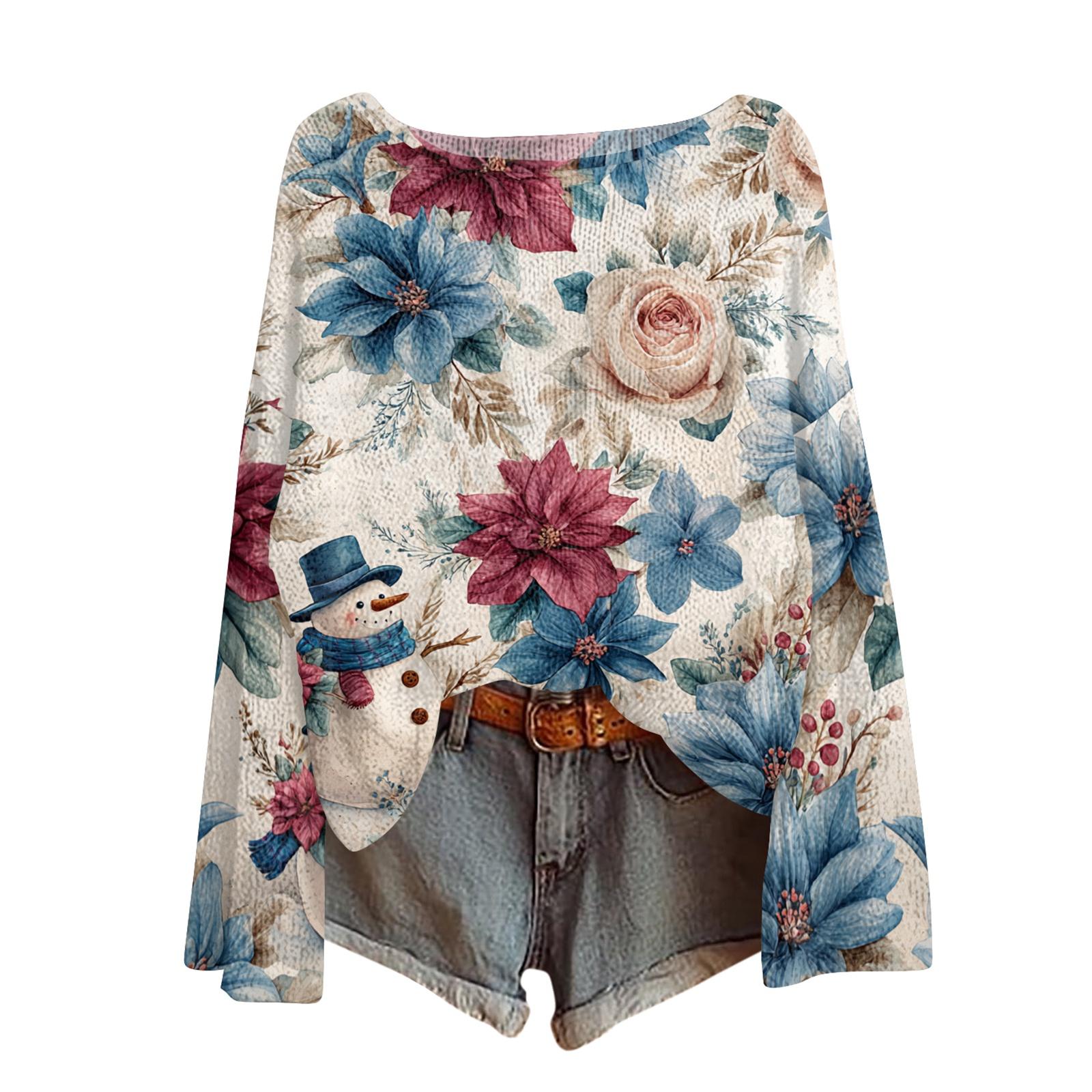 

Женские осенние свитера с длинным рукавом, топы с принтом, пуловеры, свободная нарядная повседневная базовая одежда XL