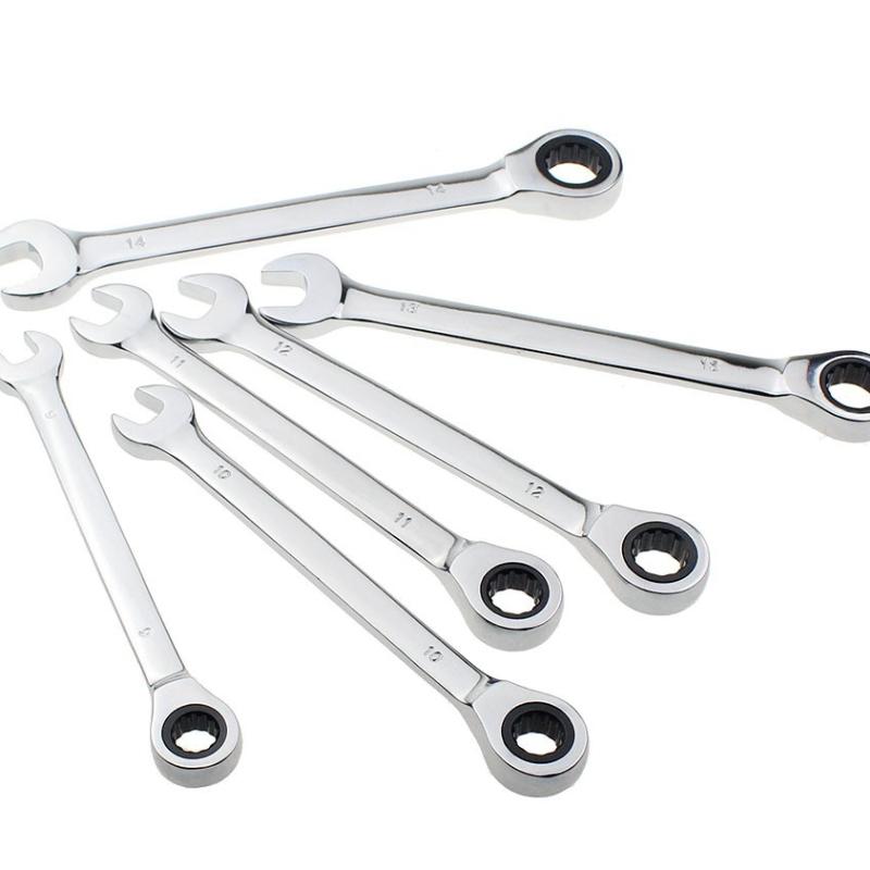 12PCS Set Of Dual-Use Fixed Ratchet Wrench Quick Wrench Set Hardware Tool 72 Teeth 180 Degree Turn