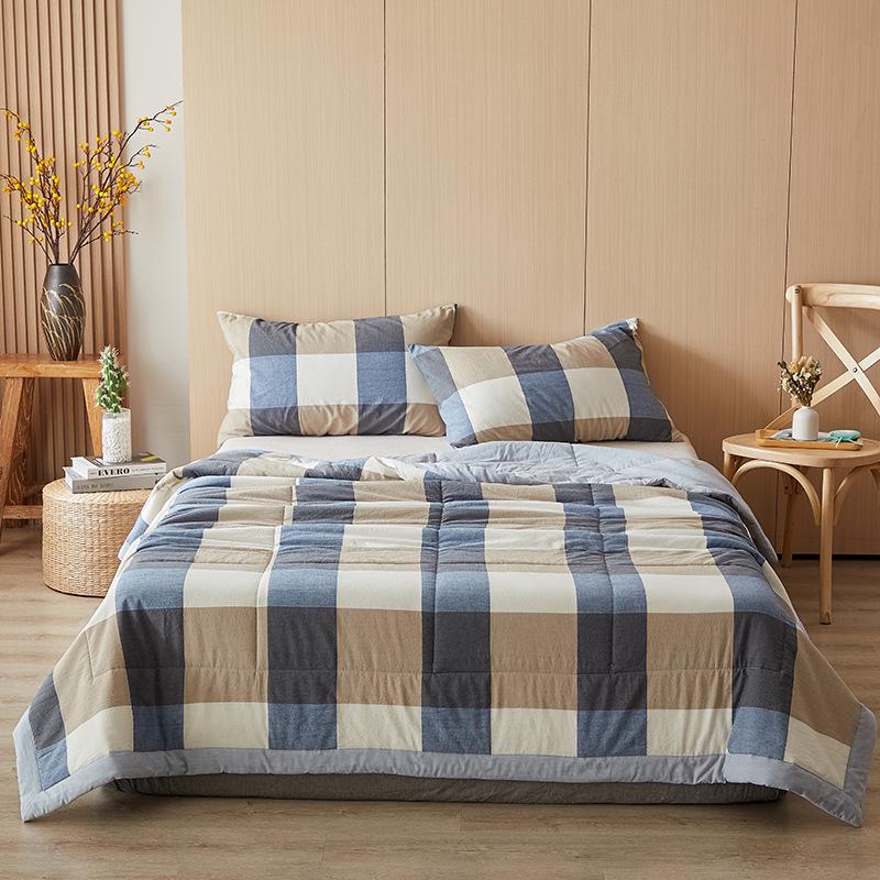 100% Cotton Summer Air Conditioning Quilt - Lightweight Quilt for Students and Children