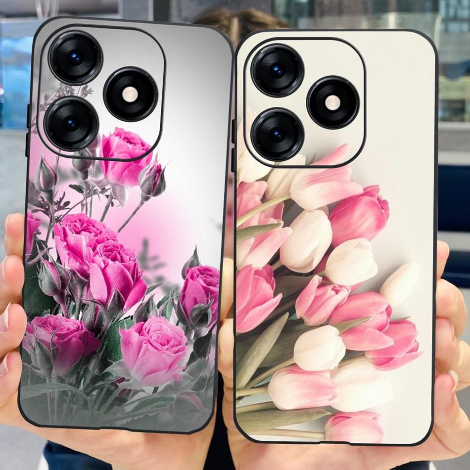 Phone Case For Tecno Spark 10 10C 2023 Fashion Flower Cat Butterfly Soft Silicone TPU Cases For Tecno Spark10 Spark10c KI5q KI5k