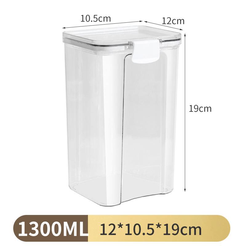 Square Grain & Snack Sealed Jar - Moisture-Proof Kitchen Storage Box