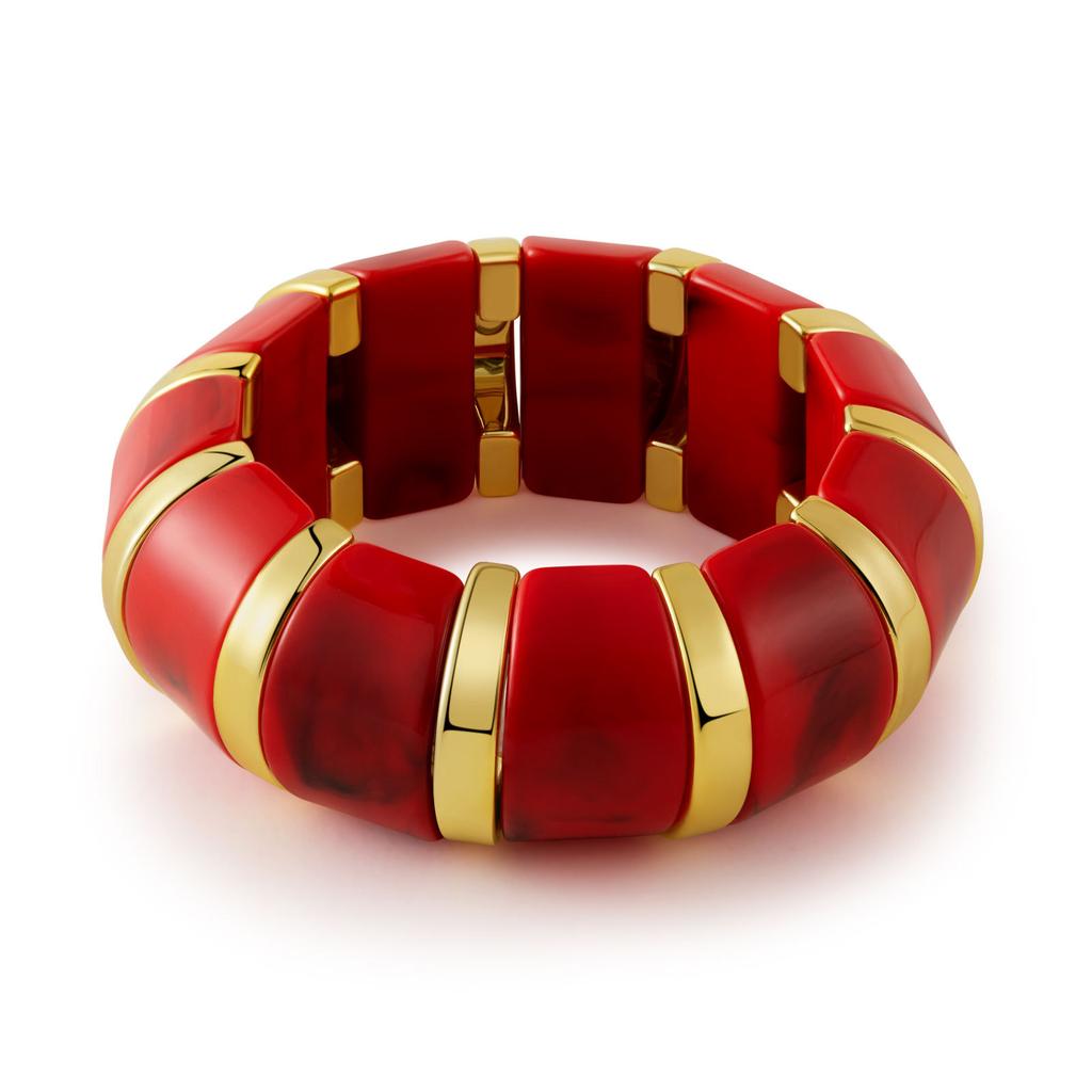 Bohemian Acrylic Elasticity Bracelet Exaggerate Women Simple Geometric Cuff Jewelry  Accessories