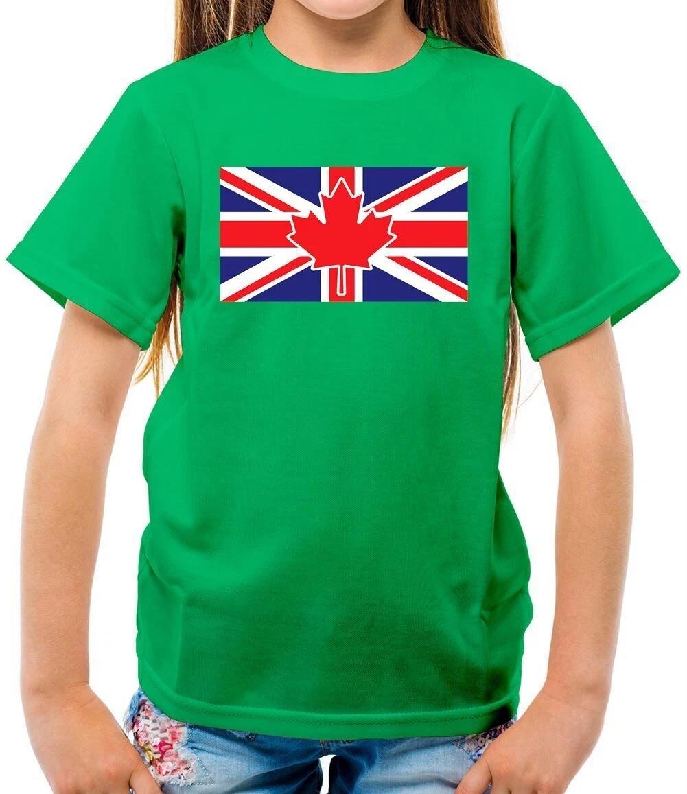 Canadian Union Jack Flag - Kids T-Shirt - Canada UK London Ottawa Toronto 140