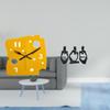 Nordic Minimalist Cheese Clock Desk Quiet Acrylic Wall Hanging for Office Bedroom