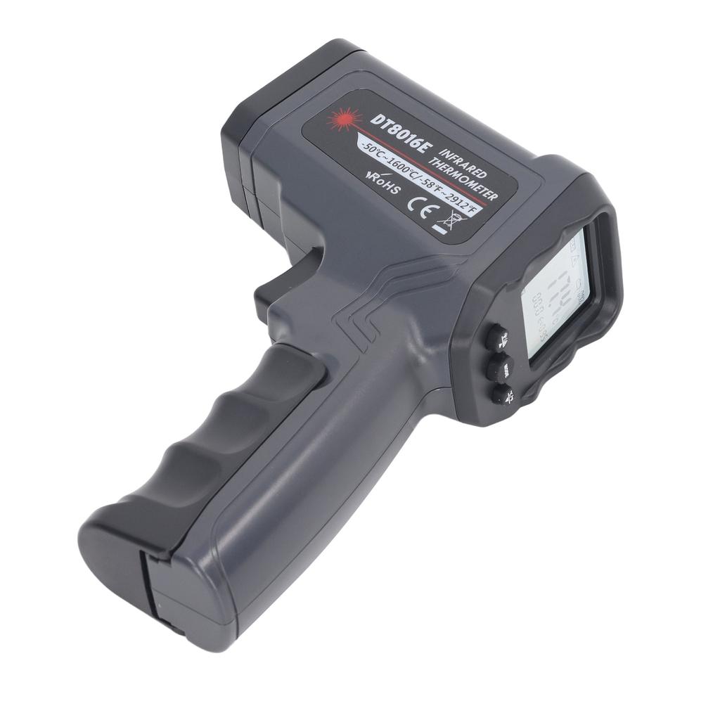 Handheld Thermometer 12:1 50:1 Measured Distance Ratio LCD Display Heat Temperature Meter Gauge Gun ‑50‑1600 Celsius