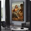 The Famous Art Cavans Gemäldereproduktionen Da Vinci Poster und Drucke Wandkunst Bild für Wohnzimmer Home Decor Cuadros