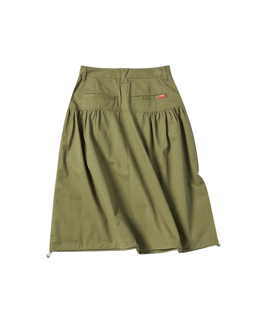COMONINOZ W Shirring Balloon Skirt [Khaki]