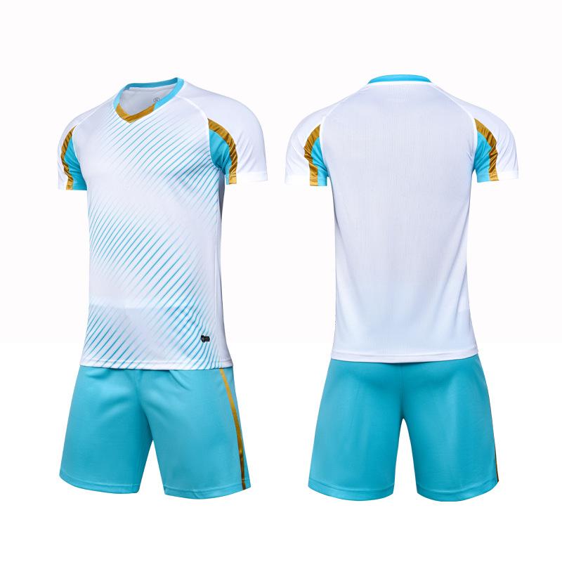 Manufacturer wholesale, football jersey set, men s and women s game short-sleeved training jersey, children s empty version sports jersey print number Children 4xs