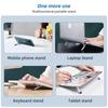 HdoorLink 2 in 1 Foldable Laptop Holder Mini Invisible Notebook Riser Bracket Self-adhesive Phone Table Desktop Kickstand Computer Cooling Stand