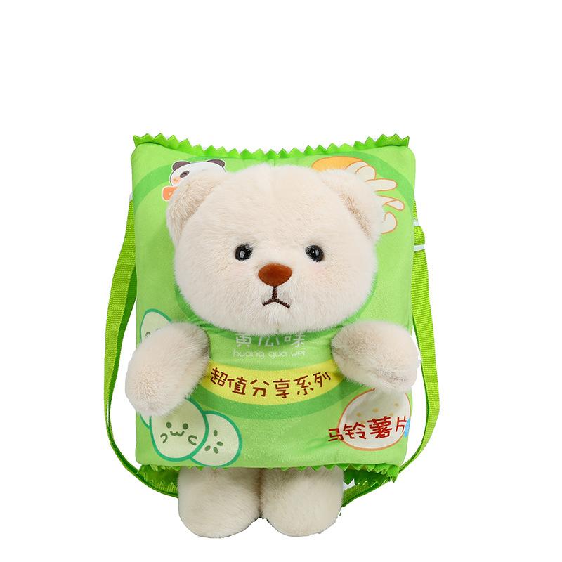 Potato Chip Doll Nana Bear Plush Toy Doll Cotton Doll Messenger Bag Creative Potato Chip Bag Cute Cartoon