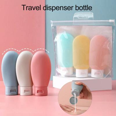 3 Τεμάχια/Σετ 60ML Επαναγεμιζόμενο Μπουκάλι Ταξιδιού Φορητό Σφραγισμένο Επαναχρησιμοποιούμενο Μπουκάλι Squeeze για Λοσιόν Σαμπουάν Στοματικό Διάλυμα Καλλυντικά