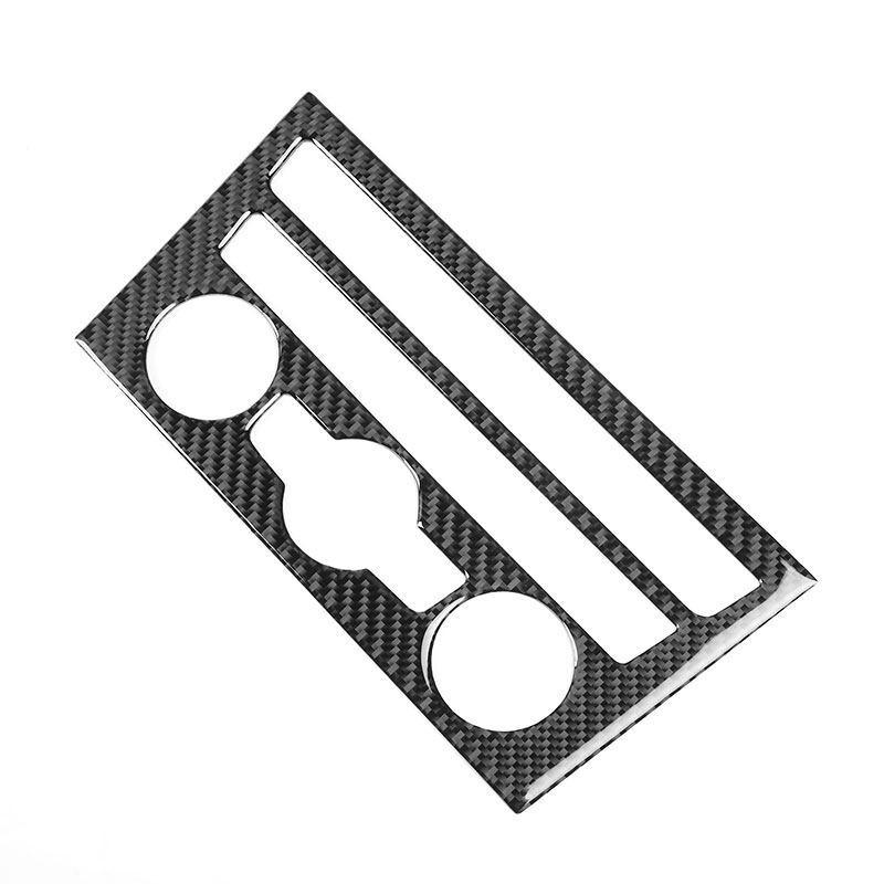 Car Soft Carbon Fiber Interior Accessories Center AC Panel Cover Trim For Seat Leon 2013 2014 2015 2016 2017 2018
