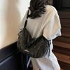 Large Capacity Bag Women's Solid Color Shoulder Crossbody Bag Student Class Commuter Hobo Bag