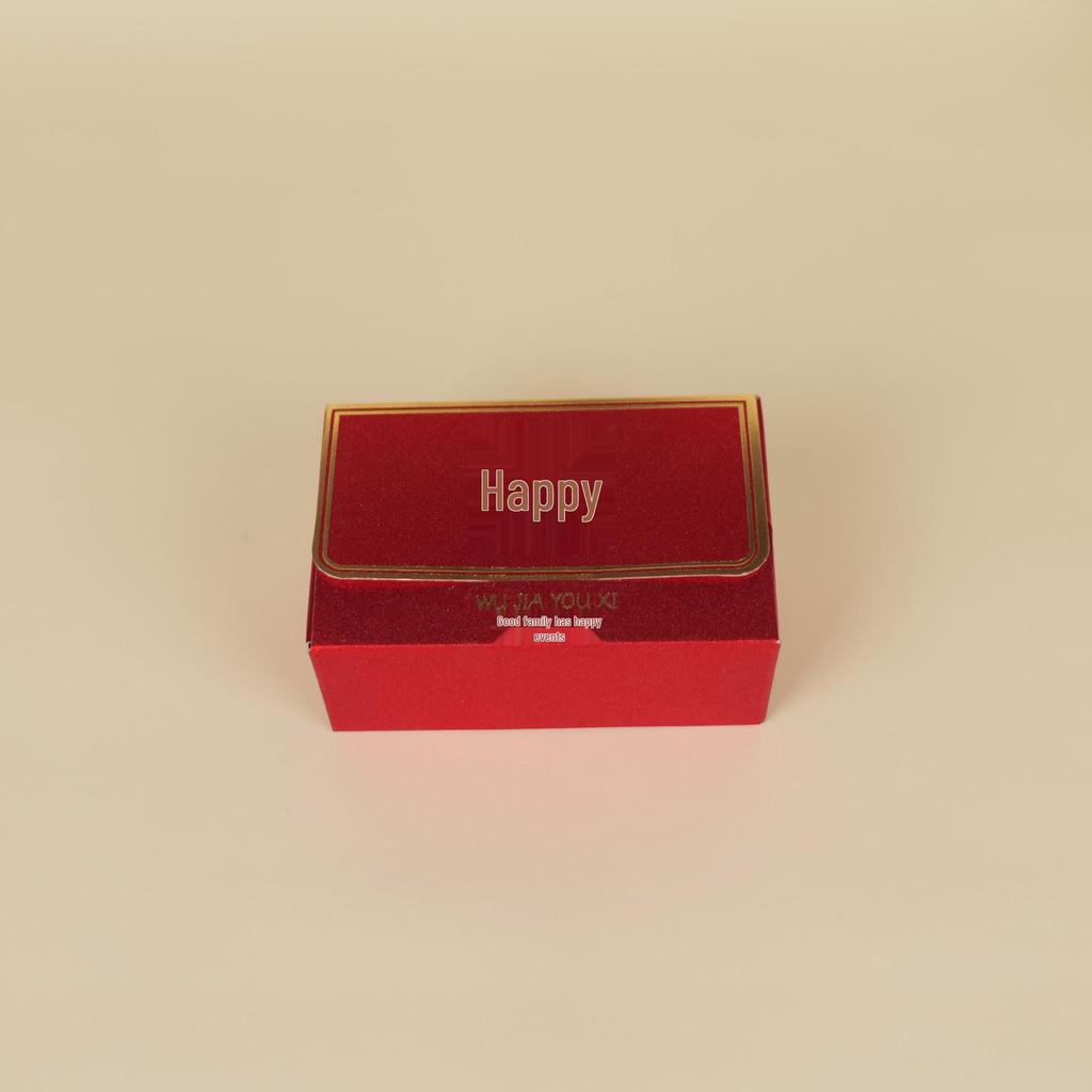 European Style Wedding Candy Box with Sealing Wax Stamp and Gold Foil, Multi-color Small Gift Packaging Box