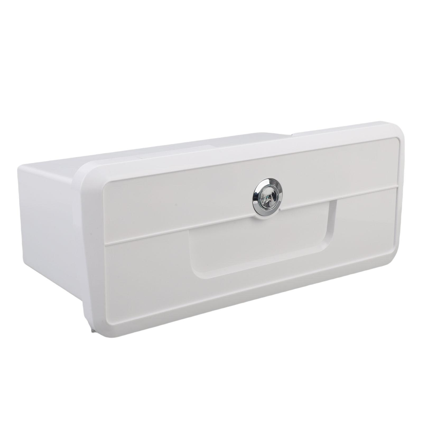 

Ящик для хранения на лодке Многофункциональный дизайн с подстаканником Водонепроницаемая герметизация Яхтенный док-бокс со скрытым кнопочным замком Белый белый