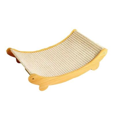 Cats Scratcher Board Toy Wood Scratching Board Boredom Cats Indoor Exercising Lounger Toy Cats Wood Sisal Scratching Pad