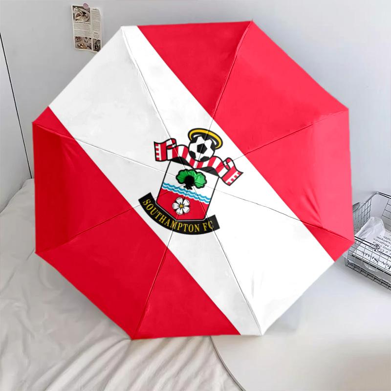 Southampton FC2pattern, Automatic Folding Umbrella, Portable and Foldable Design, 8 Ribs, a Christmas or Birthday Gift.
