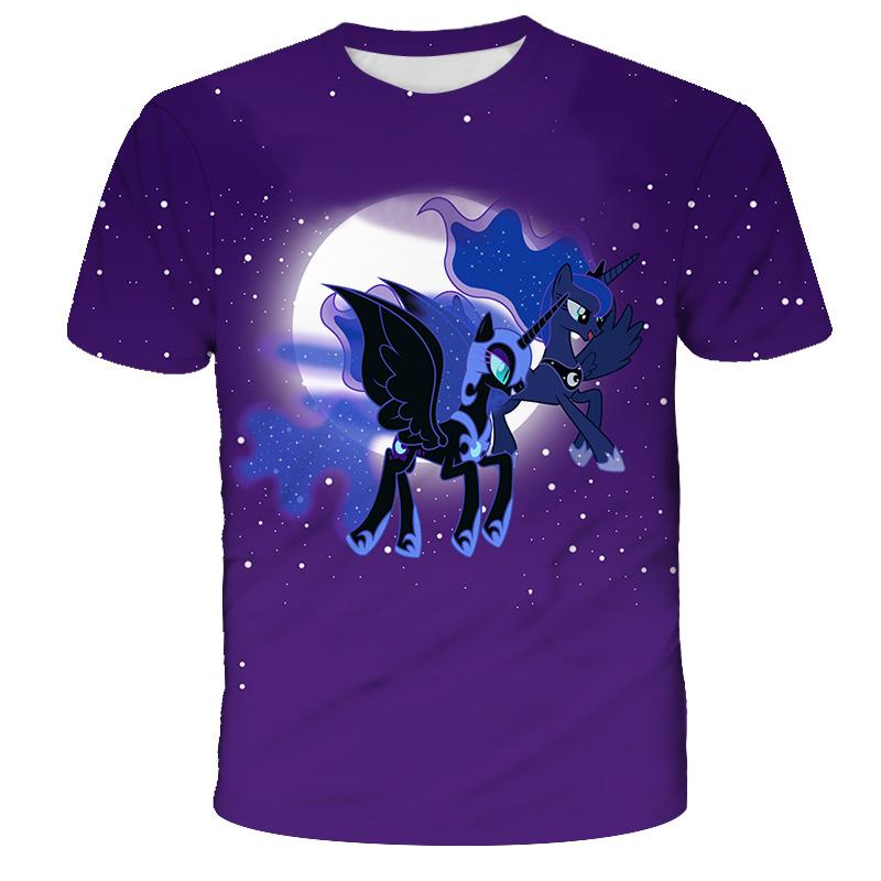 Baby girl cartoon T-shirt unicorn short sleeved summer children's casual T-shirt cute animal top children's clothing boy T-shirt