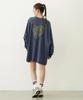 Milkfed Casual MELTY HEART SUPER BIG TEE Navy B/B Women's