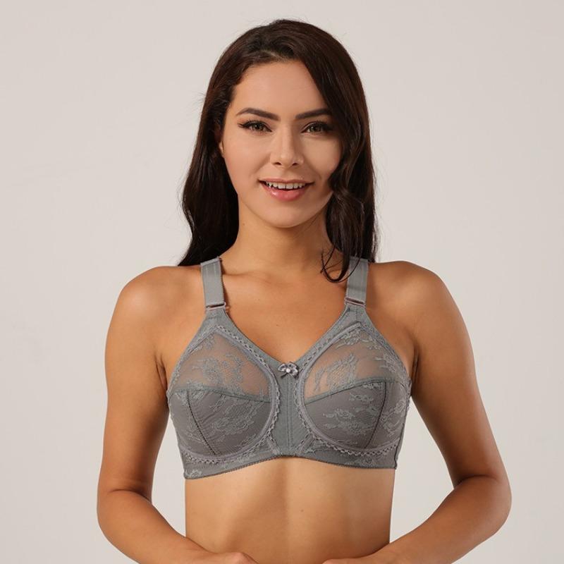 Europejski i Amerykański Ultracienki Biustonosz Pełnokielichkowy Klasyczny Bez Gąbki Sekowna Koronka Przezroczysta Bielizna