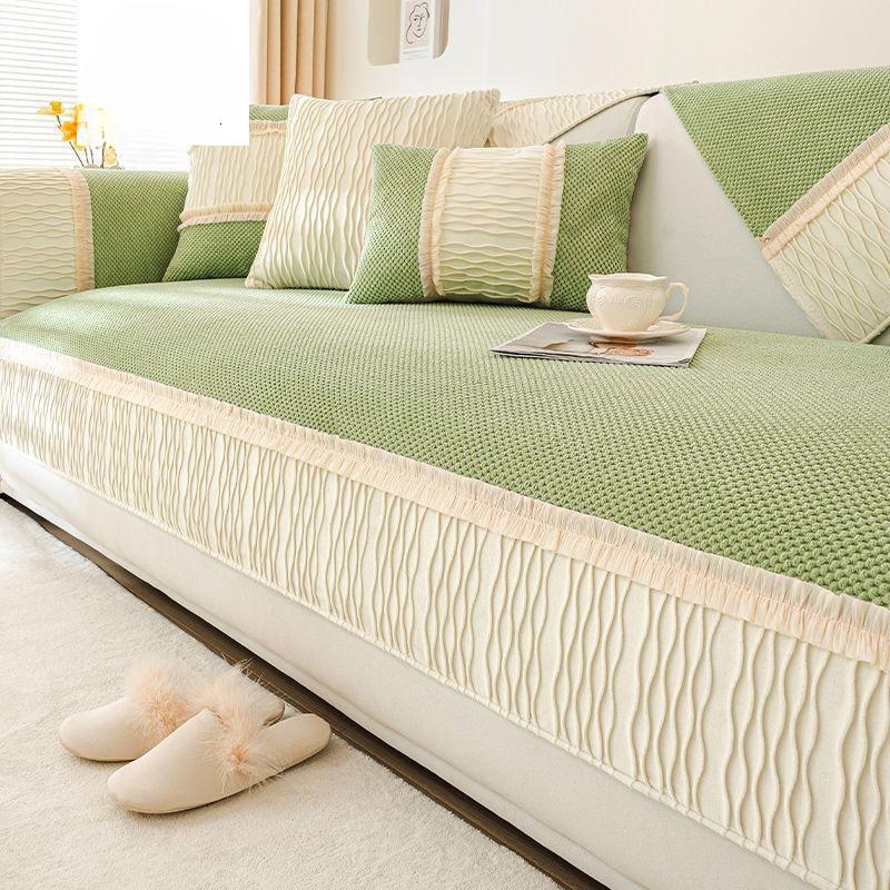 

Кремовый стиль Новая подушка для дивана Four Seasons Универсальная нескользящая подушка для кожаного дивана All-Inclusive Integrated 70*70